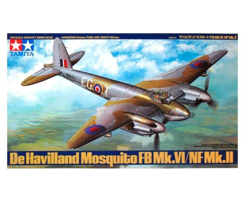 Збірна модель 1/48 Британський багатоцільовий бомбардувальник Mosquito FB MK.II Tamiya 61062 детальное изображение Самолеты 1/48 Самолеты
