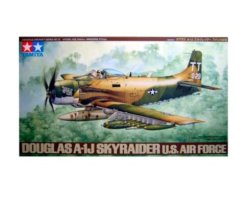 Сборная модель1/48 Американский штурмовик DOUGLAS A-1J SKYRAIDER U.S. AIR FORCE Тамия 61073 детальное изображение Самолеты 1/48 Самолеты