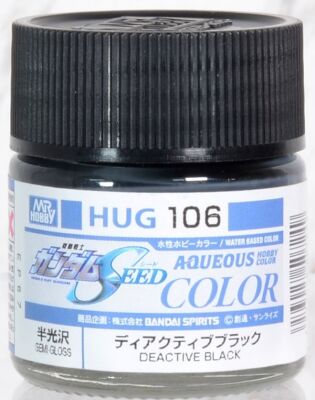 Aqueous Gundam Color DEACTIVE BLACK / Чёрный полуглянцевый детальное изображение Акриловые краски Краски
