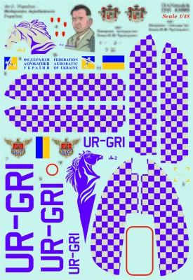 Decal 1/48 An-2, Ukraine, Aerobatics Federation of Ukraine DANModels 48008 детальное изображение Декали Афтермаркет