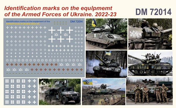 Decal 1/72 Distinctive marks on the equipment of the Armed Forces of Ukraine 2022-23 DANModels 72014 детальное изображение Декали Афтермаркет