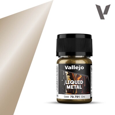 Фарба на спиртовій основі Золото (Gold) Vallejo Liquid Metal VAL 70791 детальное изображение Металлики и металлайзеры Модельная химия