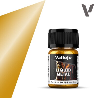 Фарба на спиртовій основі Червоне золото (Red Gold) Vallejo Liquid Metal VAL 70794 детальное изображение Металлики и металлайзеры Модельная химия