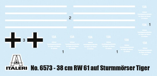Збірна модель 1/35 САУ 38 cm RW 61 auf STURMMORSER TIGER Italeri 6573 детальное изображение Бронетехника 1/35 Бронетехника