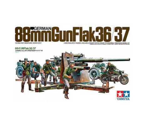 Збірна модель1/35 Гармати 88MM GUN FLAK 36/37 Tamiya 35017 детальное изображение Артиллерия 1/35 Артиллерия