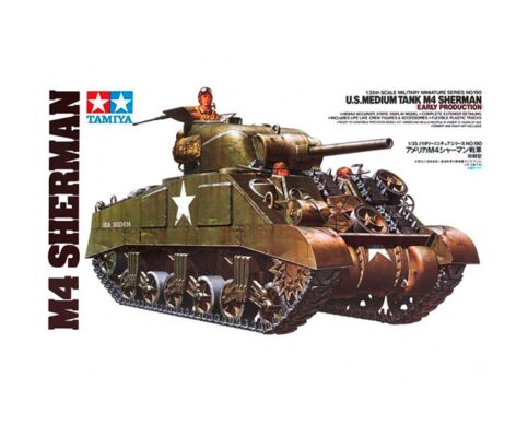 Сборная модель 1/35 Американский танк M4 Шерман  (ранее производство) Тамия 35190 детальное изображение Бронетехника 1/35 Бронетехника