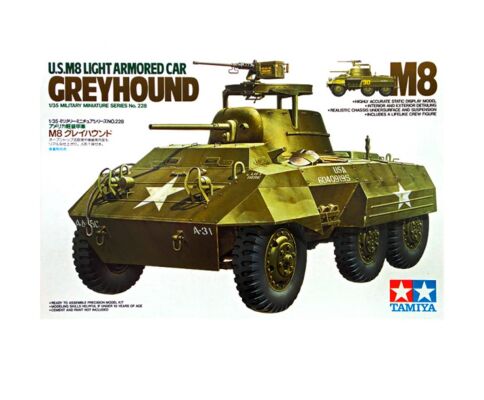 Scale model 1/35 Armored car US M8 GREYHOUND Tamiya 35228 детальное изображение Автомобили 1/35 Автомобили