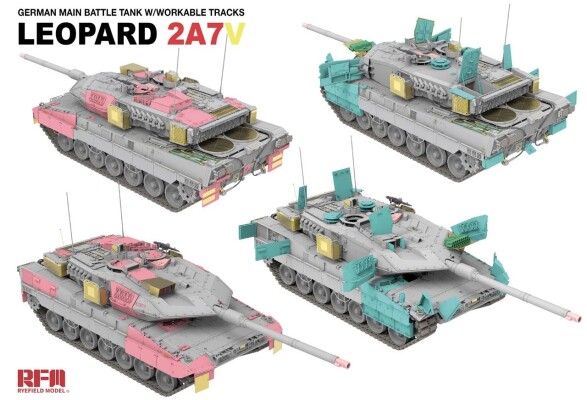 Збірна модель 1/35 Танк Leopard 2A7V RFM RM-5109 детальное изображение Бронетехника 1/35 Бронетехника