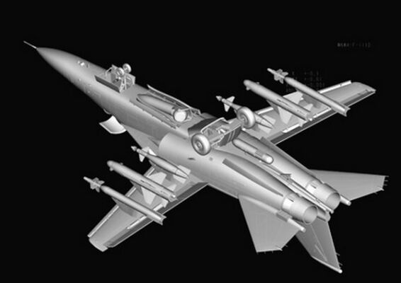 Buildable model of the F-111D/E Aardvark bomber детальное изображение Самолеты 1/48 Самолеты