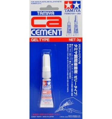 Ціакрилатний клей (гелеподібний) Tamiya 87091 детальное изображение Клей Модельная химия