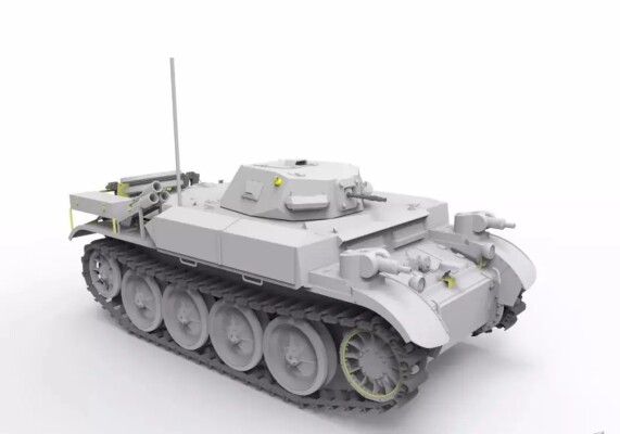 Scale model 1/35 German flamethrower tank Panzerkampfwagen II (Flamm) Ausf.E (Sd.Kfz.122) Bronco 35124 детальное изображение Бронетехника 1/35 Бронетехника