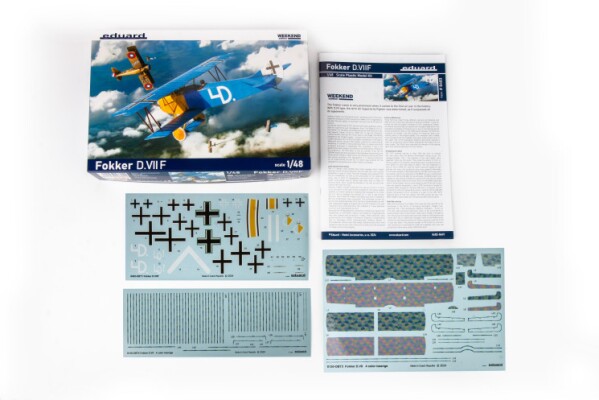 Сборная модель 1/48 Биплан Fokker D.VIIF Weekend Edition Эдуард 8483 детальное изображение Самолеты 1/48 Самолеты