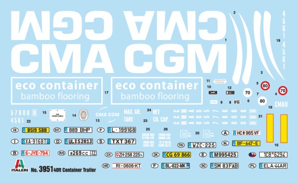 Scale model 1/24 Container trailer 40 feet Italeri 3951 детальное изображение Грузовики / прицепы Гражданская техника