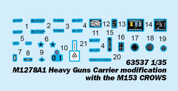 Збірна модель 1/35 автомобіль M1278A1 Heavy Guns Carrier з M153 CROWS детальное изображение Автомобили 1/35 Автомобили