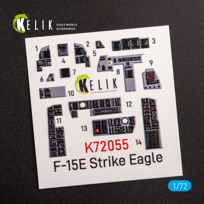 F-15E Strike Eagle 3D interior decal for Revell kit 1/72 KELIK K72055 детальное изображение 3D Декали Афтермаркет