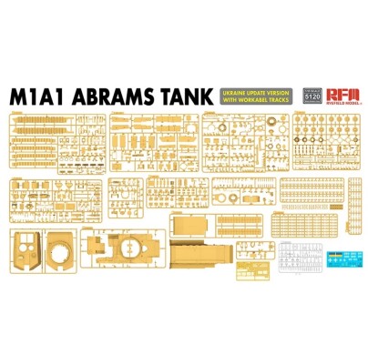 Збірна модель 1/35 Танк М1А1 Abrams Україна RFM RM-5120 детальное изображение Бронетехника 1/35 Бронетехника