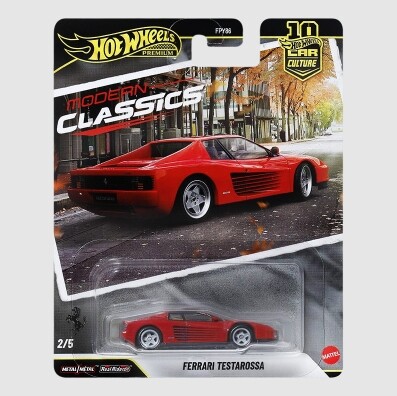 Машинка Premium Hot Wheels Ferrari Testarossa Modern Classics JKF00 детальное изображение Hot Wheels 