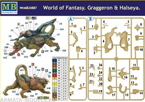 World of Fantasy. Graggeron &amp; Halseya детальное изображение Фигуры 1/24 Фигуры