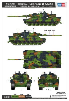 Збірна модель 1/35 Танк Leopard 2 A5/A6 HobbyBoss 82402 детальное изображение Бронетехника 1/35 Бронетехника