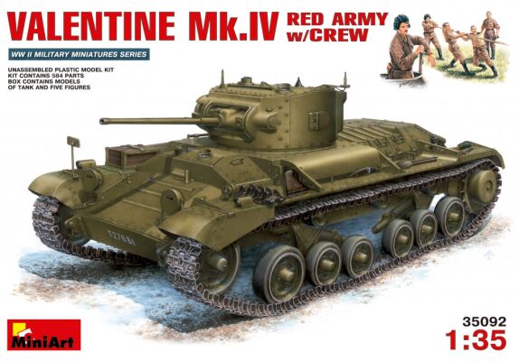 Валентайн Мк.IV, Красная Армия, с экипажем детальное изображение Бронетехника 1/35 Бронетехника