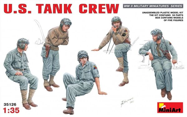 Американский танковый экипаж детальное изображение Фигуры 1/35 Фигуры