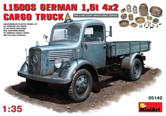 MB L1500S Німецький вантажний автомобіль 1,5т детальное изображение Автомобили 1/35 Автомобили