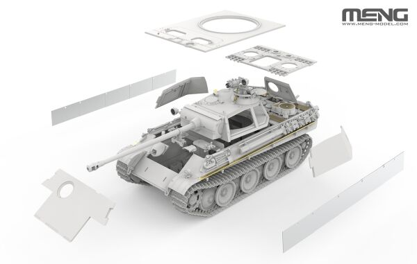 Сборная модель 1/35 танк Пантера Ausf.G Late с активной инфракрасной системой ночного видения FG1250 детальное изображение Бронетехника 1/35 Бронетехника