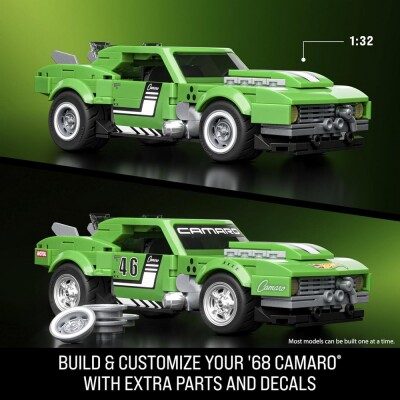 Коллекционная машинка-конструктор Hot Wheels Brick Shop Speed Custom ’68 Camaro (JFT16) детальное изображение Hot Wheels 