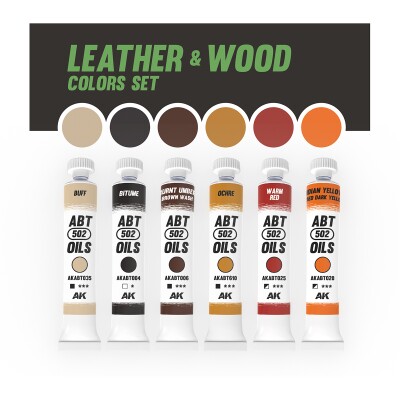 Набір масляних фарб LEATHER &amp; WOOD COLORS SET / Набір кольорів шкіри та дерева Abteilung 311 детальное изображение Масляные краски Краски