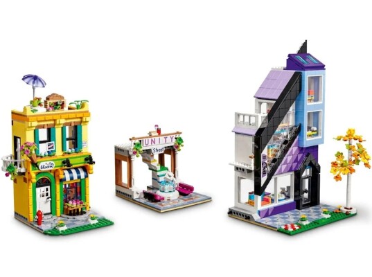 Конструктор LEGO Friends Квіткові та дизайнерські крамниці у центрі міста 41732 детальное изображение Friends Lego