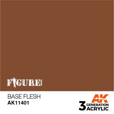  Акриловая краска BASE FLESH – ТЕЛЕСНЫЙ БАЗОВЫЙ FIGURES АК-интерактив AK11401 детальное изображение Figure Series AK 3rd Generation