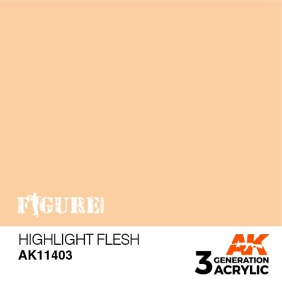 Acrylic paint HIGHLIGHT FLESH – FIGURES AK-interactive AK11403 детальное изображение Figure Series AK 3rd Generation