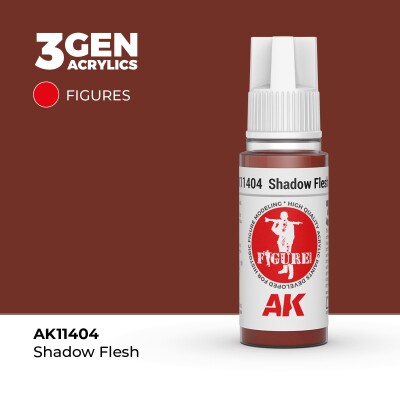 Акриловая краска SHADOW FLESH – ТЁМНАЯ КОЖА FIGURE АК-интерактив AK11404 детальное изображение Figure Series AK 3rd Generation