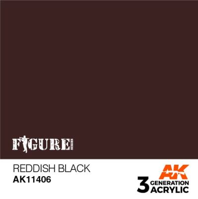 Акриловая краска REDDISH BLACK – КРАСНО-ЧЕРНЫЙ FIGURES АК-интерактив AK11406 детальное изображение Figure Series AK 3rd Generation