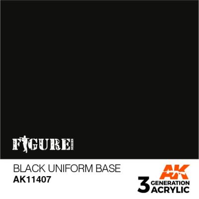 Acrylic paint BLACK UNIFORM BASE FIGURES AK-interactive AK11407 детальное изображение Figure Series AK 3rd Generation
