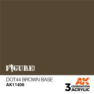 Акриловая краска DOT44 BROWN BASE – КОРИЧНЕВАЯ FIGURES АК-интерактив AK11408 детальное изображение Figure Series AK 3rd Generation