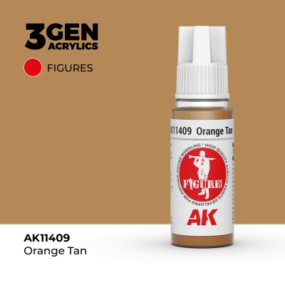 Акриловая краска ORANGE TAN – ОРАНЖЕВЫЙ СМУГЛЫЙ FIGURES АК-интерактив AK11409 детальное изображение Figure Series AK 3rd Generation