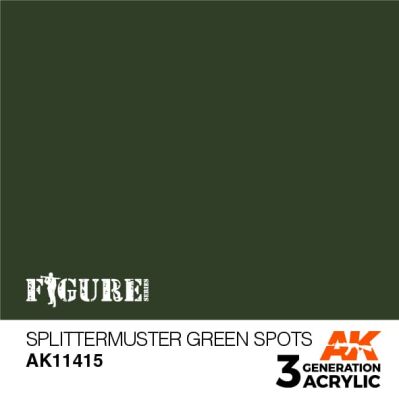Acrylic paint SPLITTERMUSTER GREEN SPOTS FIGURE AK-interactive AK11415 детальное изображение Figure Series AK 3rd Generation