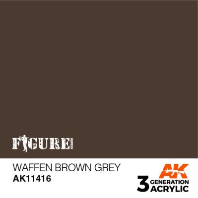 Acrylic paint WAFFEN BROWN GRAY -  FIGURE AK-interactive AK11416 детальное изображение Figure Series AK 3rd Generation