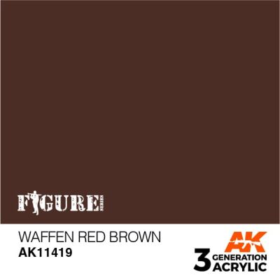 Акриловая краска WAFFEN RED BROWN – НЕМЕЦКИЙ КРАСНО - КОРИЧНЕВЫЙ FIGURE АК-интерактив AK11419 детальное изображение Figure Series AK 3rd Generation