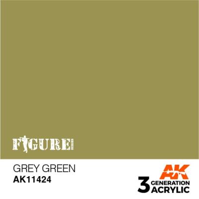 Акриловая краска GREY GREEN – СЕРО - ЗЕЛЁНЫЙ FIGURES АК-интерактив AK11424 детальное изображение Figure Series AK 3rd Generation