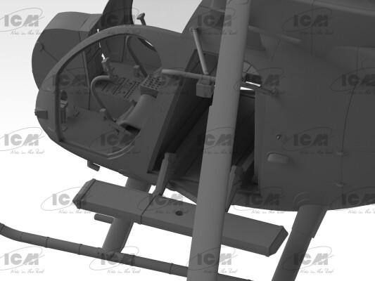 Збірна модель 1/48 Гелікоптер сил спеціальних операцій США MH-6J Little Bird ICM 48369 детальное изображение Вертолеты 1/48 Вертолеты