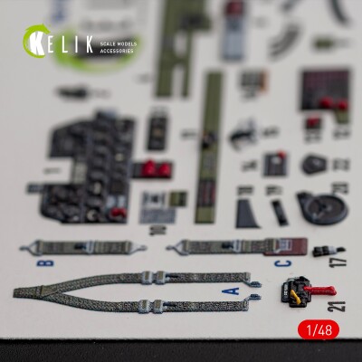 Р-47D &quot;Thunderbolt&quot; 3D декаль інтер'єр для комплекту Italeri/Academy 1/48 KELIK K48016 детальное изображение 3D Декали Афтермаркет