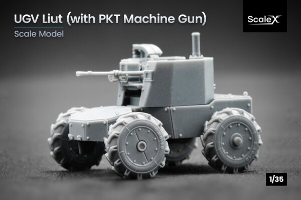 Збірна модель 1/35 Наземний дрон &quot;Лють&quot; з кулеметом ПКТ ScaleX VG 35002 детальное изображение Наземные дроны Военная техника