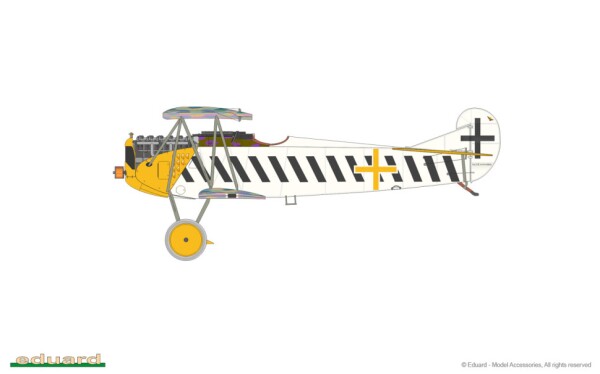 Збірна модель 1/48 Німецький винищувач Fokker D.VII (OAW) Eduard 8136 детальное изображение Самолеты 1/48 Самолеты