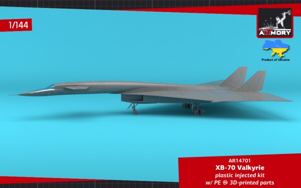 Сборная модель 1/144 Американский сверхзвуковой стратегический бомбардировщик XB-70 Валькирия детальное изображение Самолеты 1/144 Самолеты