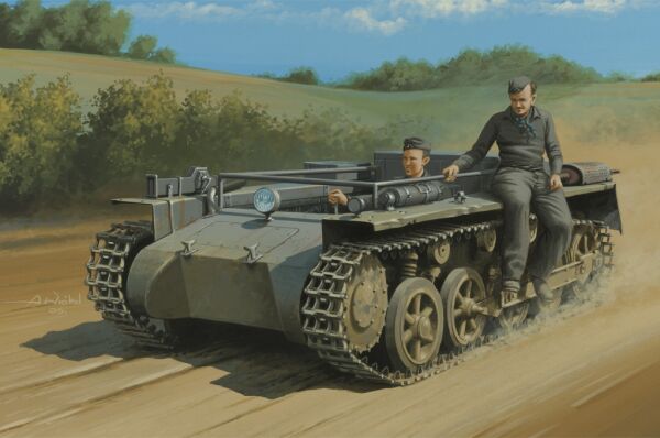 Збірна модель німецької Pz.Kpfw.1 Ausf. A ohne Aufbau детальное изображение Бронетехника 1/35 Бронетехника