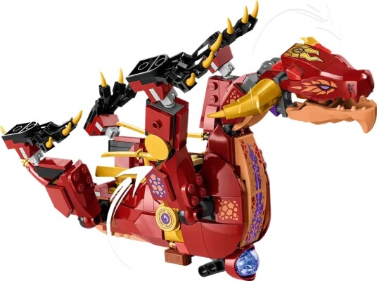 Конструктор LEGO NINJAGO Вулканический Дракон, трансформирующий Хитвейва 71793 детальное изображение NINJAGO Lego