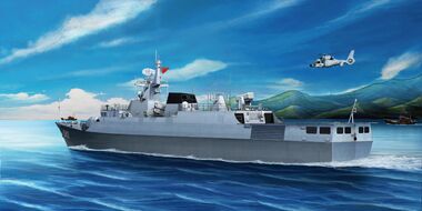 Сборная модель корвета класса 056 ВМС Китая (582/583) «Бэнбу/Шанграо» (Восточно-морской флот) детальное изображение Флот 1/350 Флот