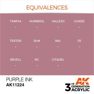 Acrylic paint PURPLE / INK АК-Interactive AK11224 детальное изображение General Color AK 3rd Generation